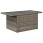 Preview: 5-tlg. Garten-Sofagarnitur mit Kissen Grau Poly Rattan