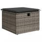 Preview: 11-tlg. Garten-Sofagarnitur mit Kissen Grau Poly Rattan