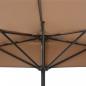 Preview: Balkon-Sonnenschirm mit Alu-Mast Taupe 300x155 cm Halbrund