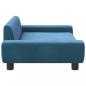 Preview: Hundebett Blau 100x54x33 cm Samt