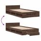 Preview: Bettgestell mit Schublade Braun Eiche 90x190 cm Holzwerkstoff