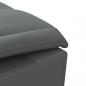 Preview: Massage-Chaiselongue mit Nackenrolle Dunkelgrau Stoff