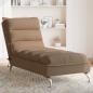 Preview: ARDEBO.de - Massage-Chaiselongue mit Kissen Braun Stoff