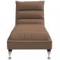 Preview: Massage-Chaiselongue mit Kissen Braun Stoff