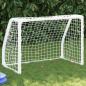 Preview: ARDEBO.de - Fußballtore für Kinder 2 Stk. mit Ball Weiß 64x35x48 cm Metall