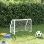 Preview: Fußballtore für Kinder 2 Stk. mit Ball Weiß 64x35x48 cm Metall