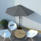 Preview: ARDEBO.de - Balkon-Sonnenschirm mit Alu-Mast Anthrazit 270x144 cm Halbrund