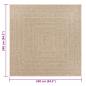 Preview: Teppich ZIZUR 240x240 cm Jute-Optik Indoor und Outdoor