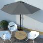 Preview: ARDEBO.de - Balkon-Sonnenschirm mit Alu-Mast Anthrazit 300x155 cm Halbrund