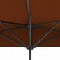 Preview: Balkon-Sonnenschirm Alu-Mast Terrakotta 300x155x223cm Halbrund