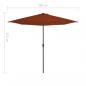 Preview: Balkon-Sonnenschirm Alu-Mast Terrakotta 300x155x223cm Halbrund