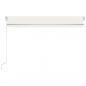 Preview: Markise Manuell Einziehbar mit LED 450x350 cm Creme