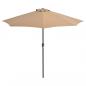 Preview: Balkon-Sonnenschirm mit Alu-Mast Taupe 270x144 cm Halbrund