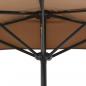 Preview: Balkon-Sonnenschirm mit Alu-Mast Taupe 270x144 cm Halbrund