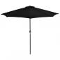 Preview: Balkon-Sonnenschirm Alu-Mast Schwarz 270x144x222cm Halbrund