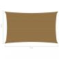 Preview: Sonnensegel 160 g/m² Taupe 2x5 m HDPE 