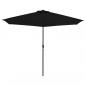 Preview: Balkon-Sonnenschirm Alu-Mast Schwarz 300x155x223cm Halbrund