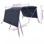 Preview: 3-Bow Bimini-Top mit Seitenteilen 183x(170-182)x137 cm