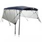 Preview: 3-Bow Bimini-Top mit Mesh-Seitenteilen 183x(154-167)x137 cm