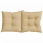 Preview: Niedriglehner-Auflagen 6 Stk. Melange Beige 100x50x7 cm Stoff