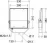 Preview: Schuch FOCO 7600 L100A VARIO LED-Scheinwerfer, 16/70W, 2740/11170lm, asymmetrisch-strahlend, grau (760000101)