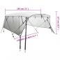 Preview: 3-Bow Bimini-Top mit Mesh-Seitenteilen 183x(170-182)x137 cm