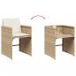 Preview: 13-tlg. Garten-Essgruppe mit Kissen Beige Poly Rattan