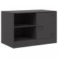 Preview: TV-Schrank Schwarz 67x39x44 cm Stahl