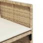 Preview: 5-tlg. Garten-Essgruppe mit Kissen Beige Poly Rattan