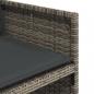 Preview: 11-tlg. Garten-Essgruppe mit Kissen Grau Poly Rattan