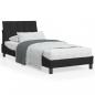 Preview: ARDEBO.de - Bett mit Matratze Schwarz 90x200 cm Samt