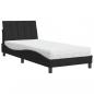 Preview: Bett mit Matratze Schwarz 90x200 cm Samt