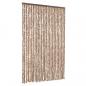 Preview: Fliegenvorhang Beige und Dunkelbraun 118x220 cm Chenille