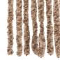 Preview: Fliegenvorhang Beige und Dunkelbraun 118x220 cm Chenille