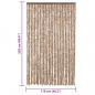 Preview: Fliegenvorhang Beige und Dunkelbraun 118x220 cm Chenille