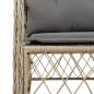 Preview: 9-tlg. Garten-Essgruppe mit Kissen Beigemischung Poly Rattan