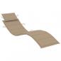 Preview: Sonnenliegen-Auflage Beige 186x58x3 cm Oxford-Gewebe