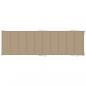 Preview: Sonnenliegen-Auflage Beige 186x58x3 cm Oxford-Gewebe