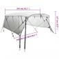 Preview: 4-Bow Bimini-Top mit Mesh-Seitenteilen 243x(230-244)x137 cm