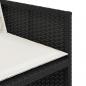 Preview: 5-tlg. Garten-Essgruppe mit Kissen Schwarz Poly Rattan