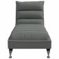 Preview: Chaiselongue mit Kissen Dunkelgrau Stoff