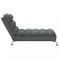 Preview: Chaiselongue mit Kissen Dunkelgrau Stoff