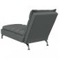 Preview: Chaiselongue mit Kissen Dunkelgrau Stoff