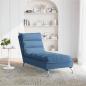 Preview: Chaiselongue mit Kissen Blau Stoff