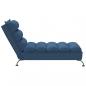 Preview: Chaiselongue mit Kissen Blau Stoff