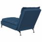 Preview: Chaiselongue mit Kissen Blau Stoff