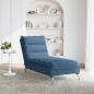 Preview: Massage-Chaiselongue mit Kissen Blau Stoff