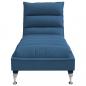 Preview: Massage-Chaiselongue mit Kissen Blau Stoff