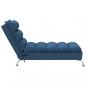 Preview: Massage-Chaiselongue mit Kissen Blau Stoff