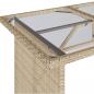 Preview: 2-tlg. Garten-Essgruppe mit Kissen Beige Poly Rattan